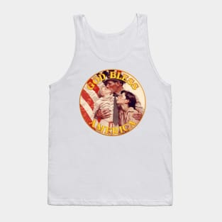 God Bless America with Family Tank Top